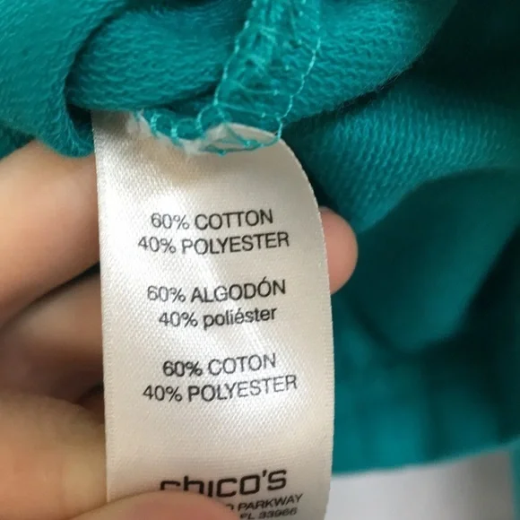 Chico’s Women’s Teal Zip-Up Jacket Size 1 Like-NEW - Picture 4 of 6